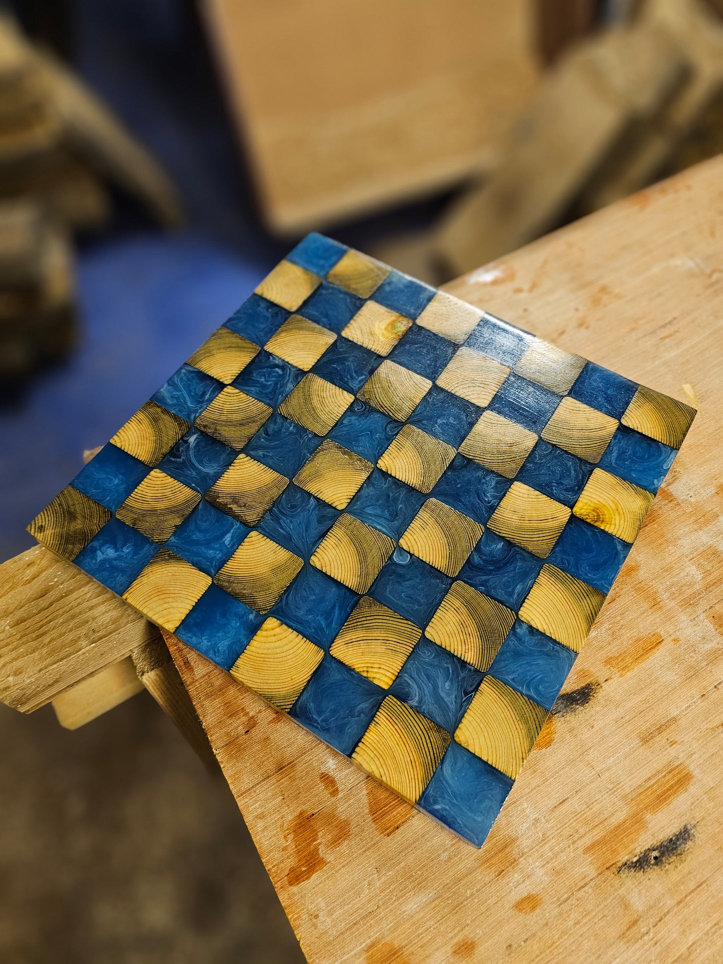 Resin and Wood Chess board