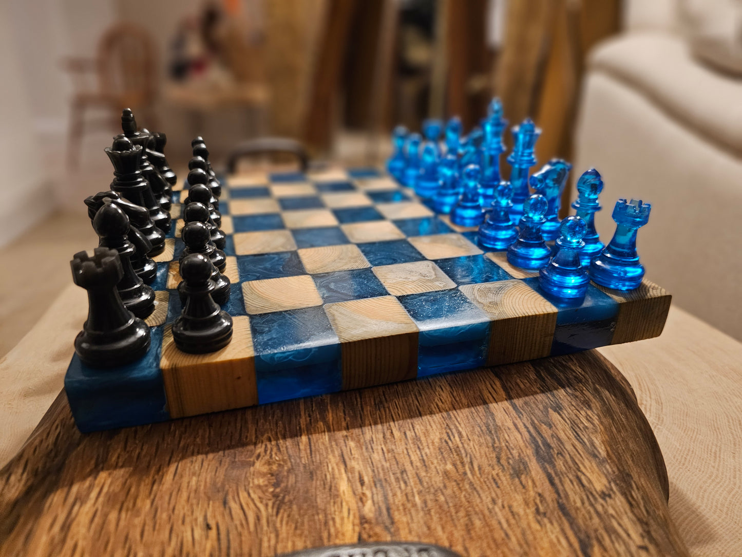 Resin and Wood Chess board