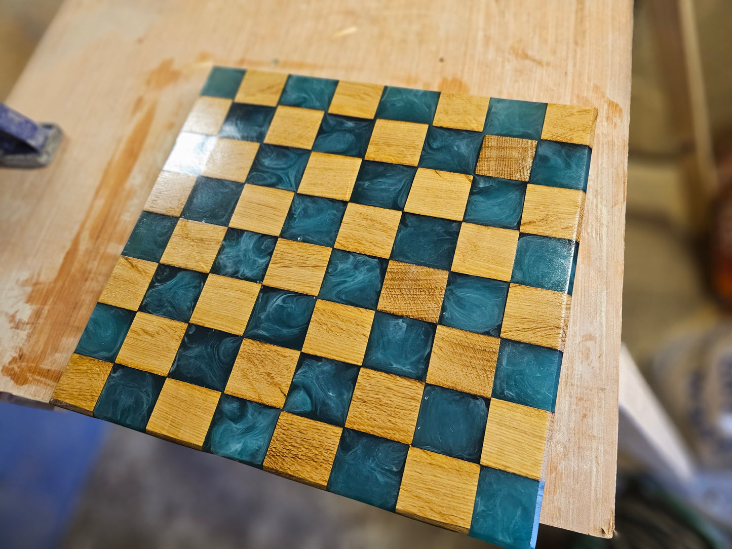 Resin and Wood Chess board