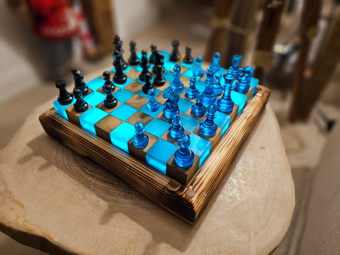 Resin and Wood Chess board